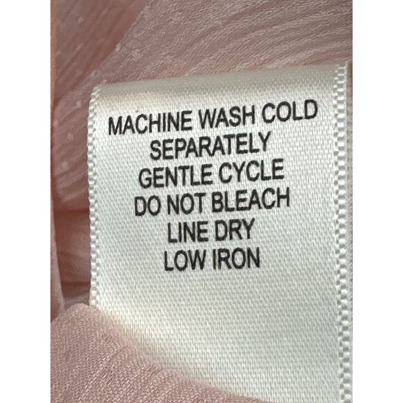 NWOT Floral & Ivy Light Pink Ruffled Short Sleeve Top S 100% Polyester NWOT - Picture 4 of 7